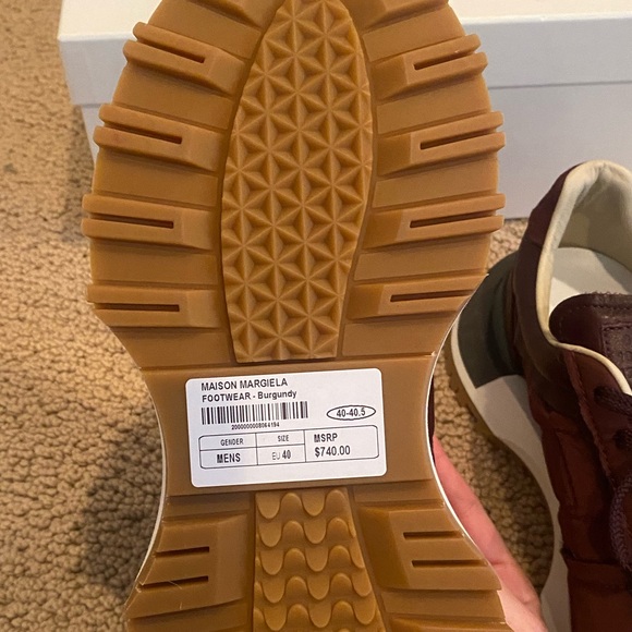Maison Margiela 50-50 Burgundy Sneakers - Picture 8 of 9